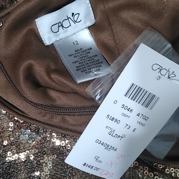 Vintage cache animal print sequins party dress - Picture 4 of 8